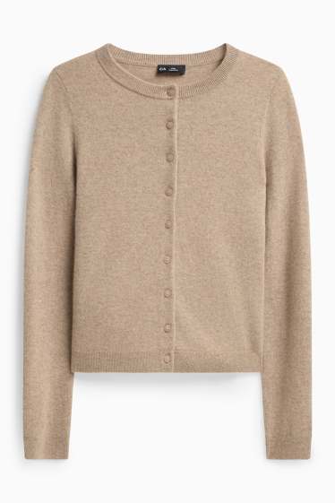 Femmes - Gilet de maille en cachemire - beige