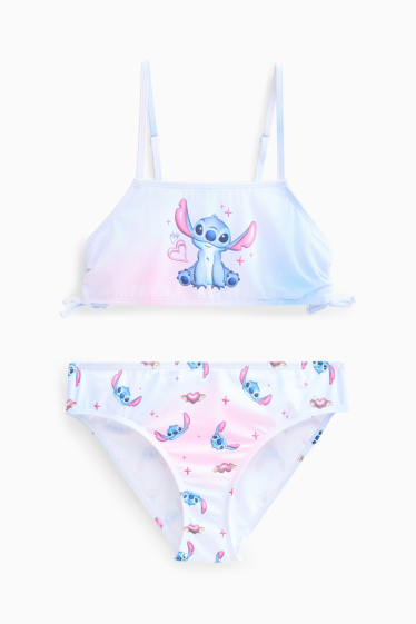 Kinder Mädchen - Lilo & Stitch - Bikini - LYCRA® XTRA LIFE™- 2 teilig - rosa / hellblau