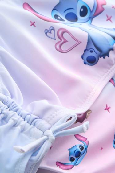 Kinder Mädchen - Lilo & Stitch - Bikini - LYCRA® XTRA LIFE™- 2 teilig - rosa / hellblau