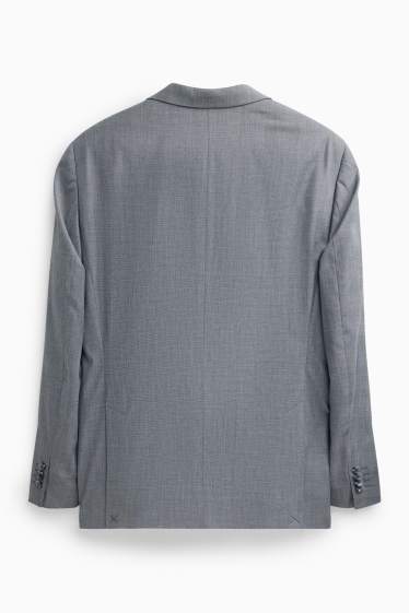 Men - Mix & match tailored jacket - regular fit - stretch - check - gray