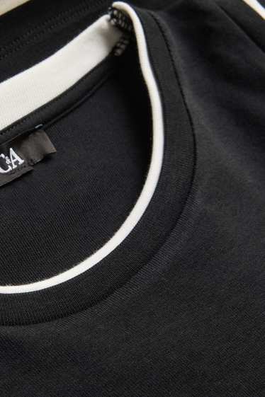 Damen - Top - 2-in-1-Look - schwarz