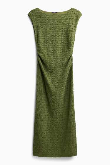 Donna - Vestito bodycon - tramato - verde scuro