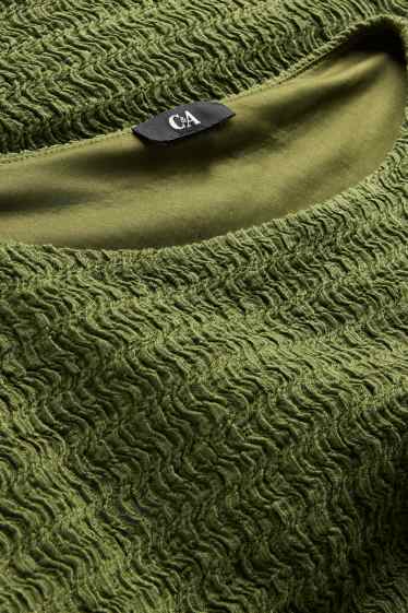 Donna - Vestito bodycon - tramato - verde scuro