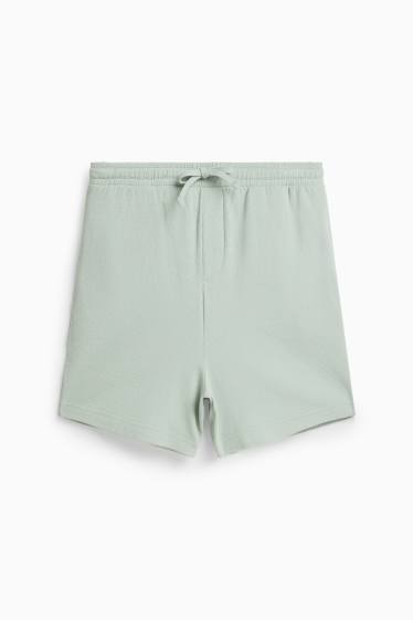 Herren - Sweatshorts - strukturiert - hellgrün
