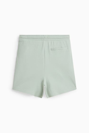 Herren - Sweatshorts - strukturiert - hellgrün