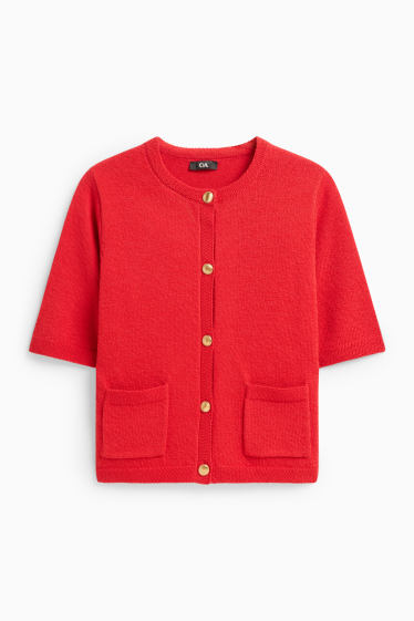 Femmes - Gilet en maille - rouge