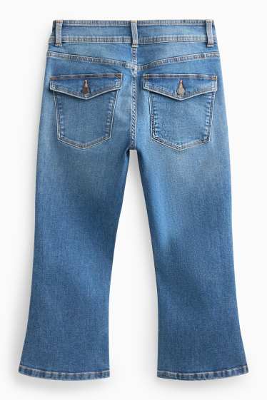 Damen - Flared Jeans - Low Waist - blau