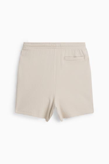 Herren - Sweatshorts - strukturiert - beige
