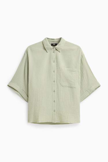 Damen - Musselin-Bluse - hellgrün