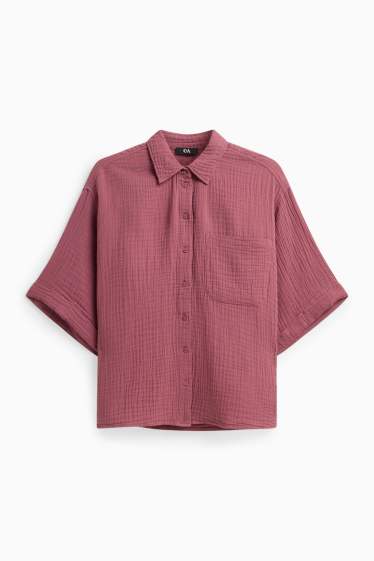 Damen - Musselin-Bluse - rot