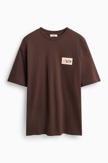 Femei - Tricou - supradimensionat - maro