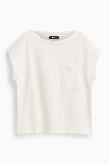 Damen - T-Shirt - Regular Fit - weiß