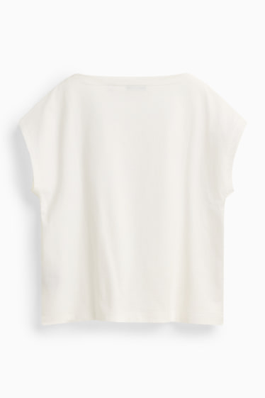 Damen - T-Shirt - Regular Fit - weiß