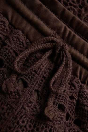 Damen - Strick-Shorts - braun