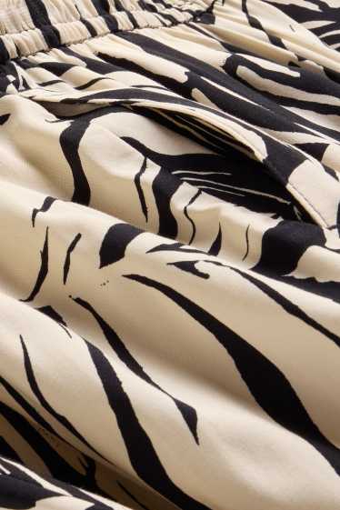 Dames - Broek - zwart / beige