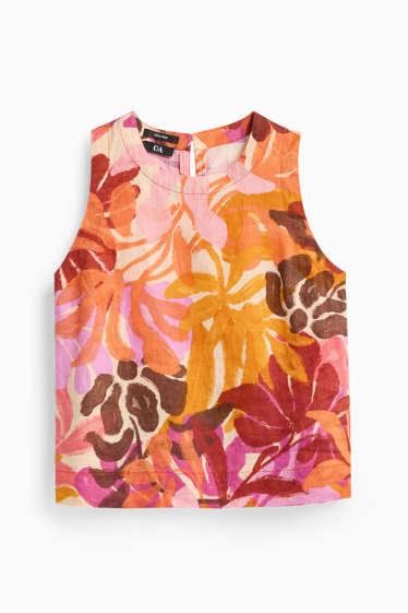 Dames - Blouse - fuchsiarood / oranje