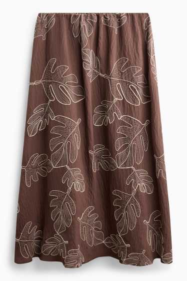 Damen - Rock - gemustert - braun