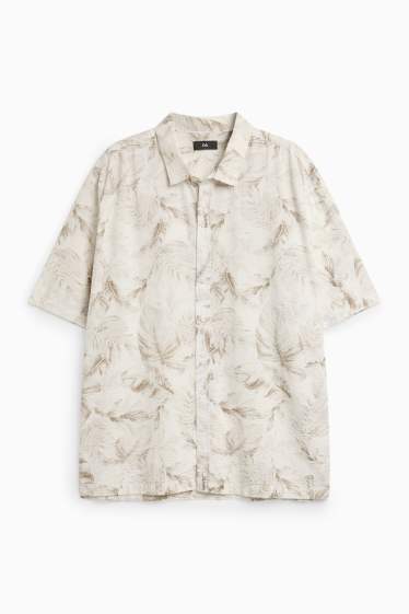 Hommes - Chemise - finition texturée - à motif - beige