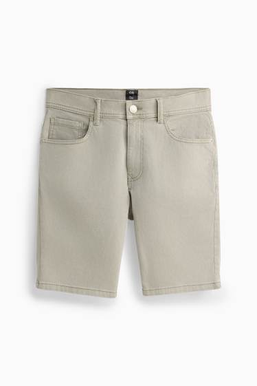 Heren - Jeansshorts - jeansgroen