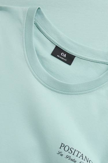 Herren - T-Shirt - Oversized - hellblau