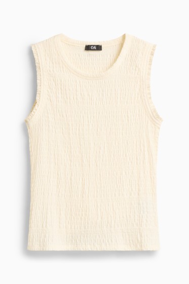 Dames - Top - crèmekleurig