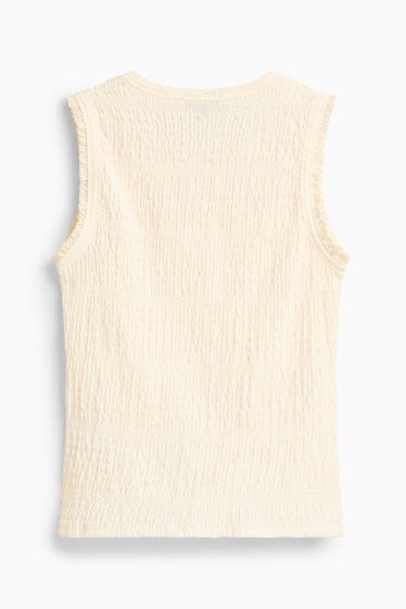 Dames - Top - crèmekleurig