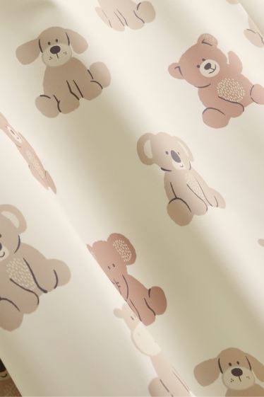 Unisex - Bärchen, Koala und Hündchen - Baby-Ärmellätzchen - cremefarben