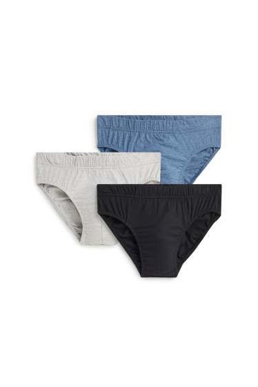 Hommes - Lot de 3 - slips - gris clair