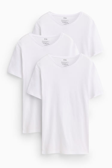 Herren - Multipack 3er - Unterhemd - weiß