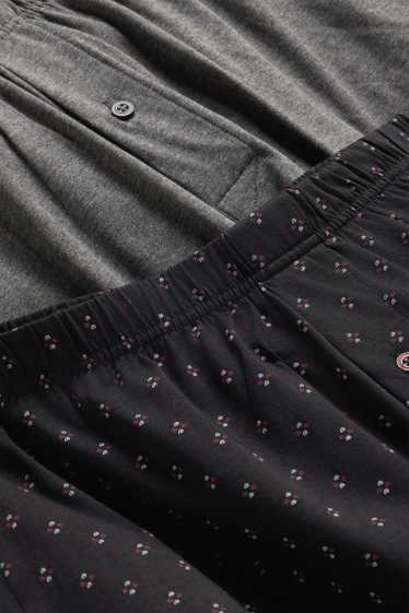 Hommes - Lot de 2 - caleçons - jersey - gris