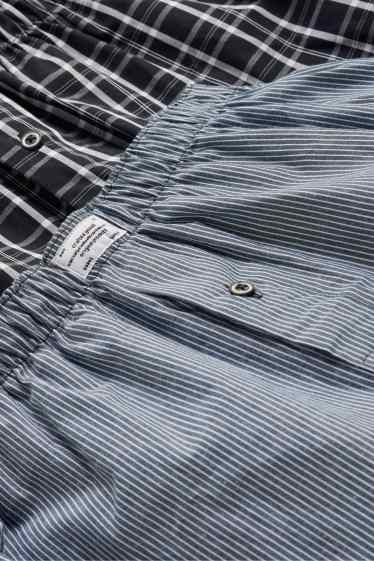 Uomo - Confezione da 2 - boxer - tessuto operato - nero / bianco