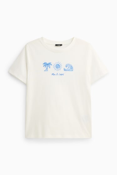 Damen - T-Shirt - Regular Fit - weiss