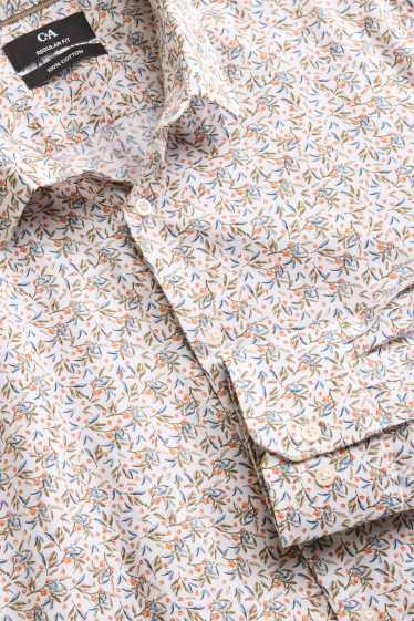 Pánské - Business košile - světle hnědá