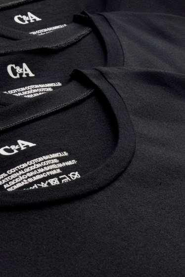 Herren - Multipack 3er - Unterhemd - schwarz