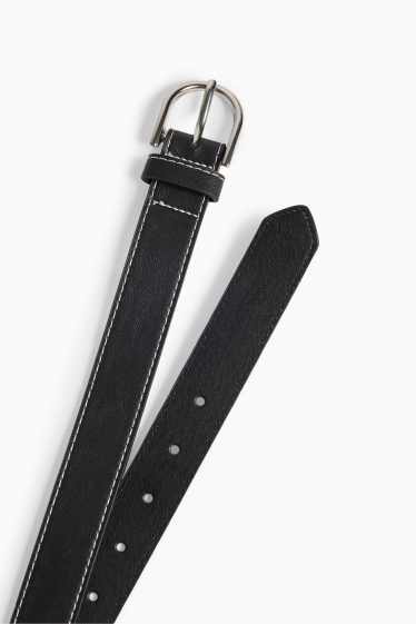 Mujer - Cinturón - polipiel - negro
