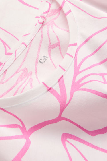 Women - T-shirt - white / rose