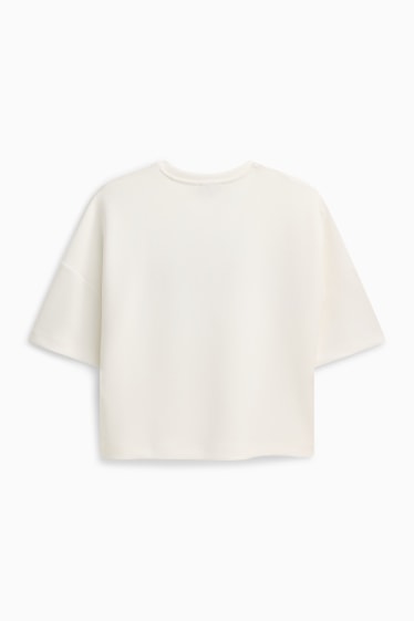 Damen - T-Shirt - Relaxed Fit - weiß