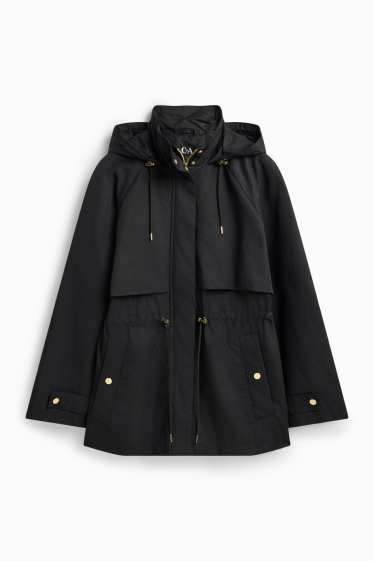 Femmes - Veste à capuche - finition déperlante - noir