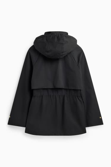 Femmes - Veste à capuche - finition déperlante - noir