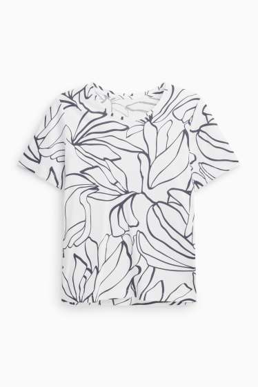 Women - T-shirt - white / black