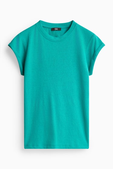 Dames - T-shirt - relaxed fit - groen