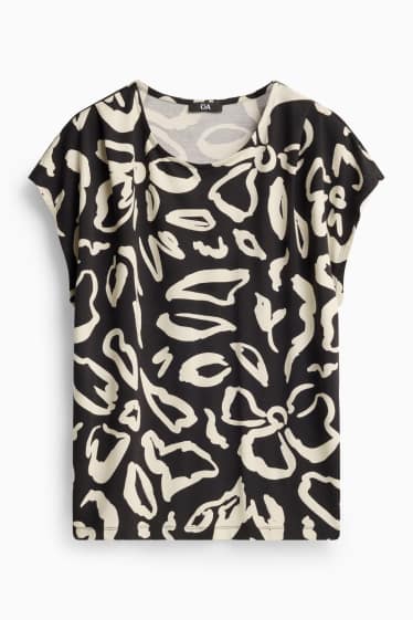 Dames - T-shirt - wit / zwart