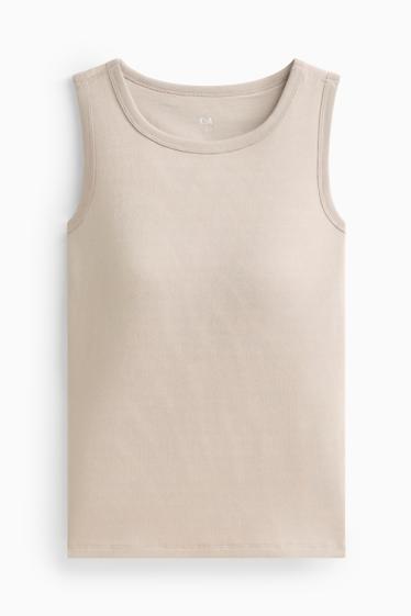 Dames - Top met geïntegreerde BH - lichtgrijs