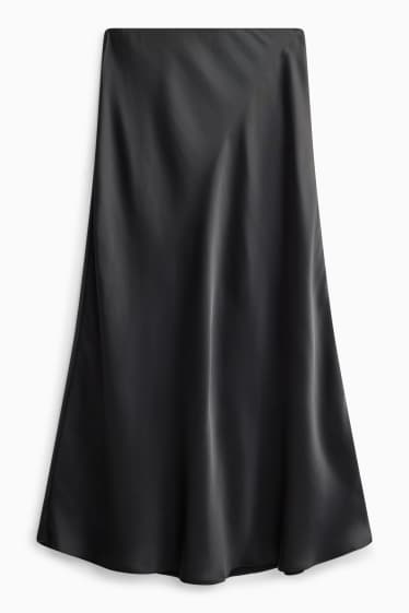 Damen - Satin-Rock - schwarz