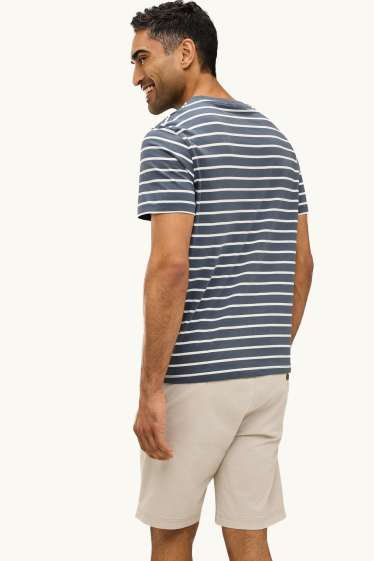 Uomo - T-shirt - regular fit - a righe - grigio