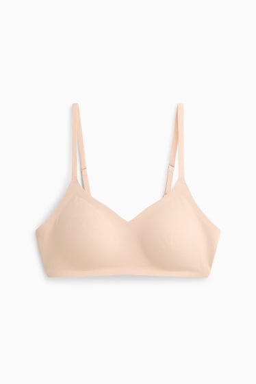 Dames - Invisible BH zonder beugels - ampliformevoorgevormd - beige