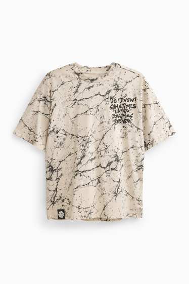 Kinderen: jongens - T-shirt - crèmekleurig