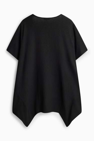 Mujer - Camiseta - con textura - negro