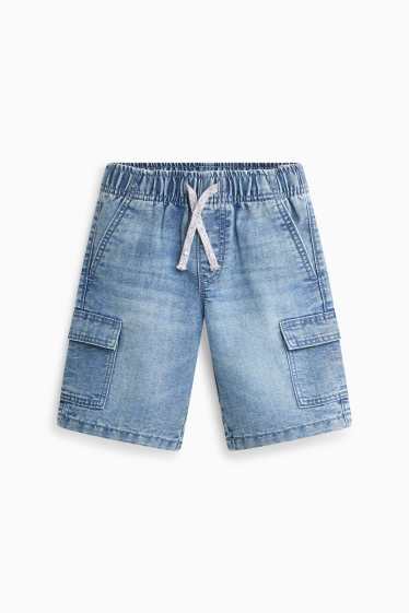 Kinder Buben - Jeans-Bermudas - jeansblau