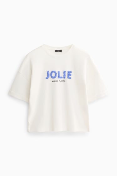 Donna - T-shirt - relaxed fit - bianco